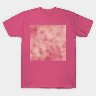 Clear pink living coral sky with clouds pattern background Sticker T-Shirt